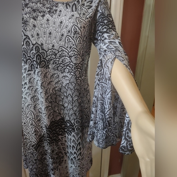 Msk womens size medium flare long sleeve dress - Picture 2 of 5